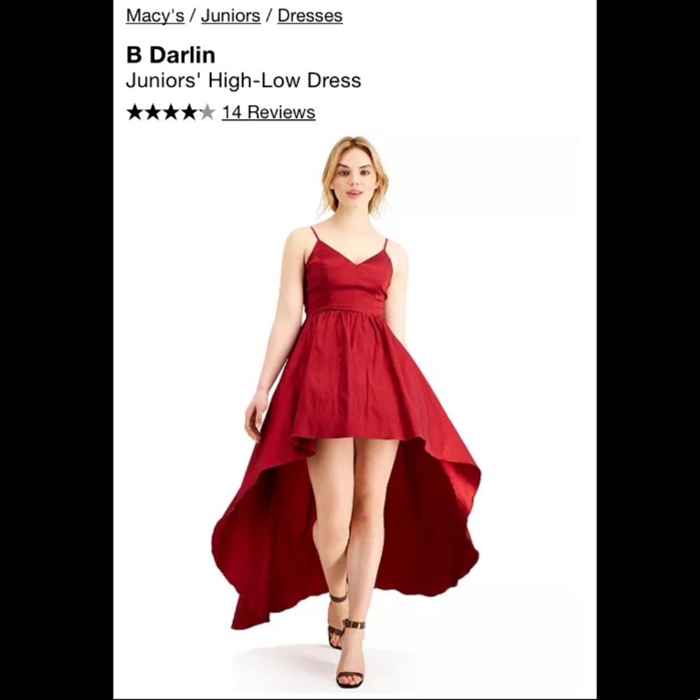 Red Prom Dress high-low